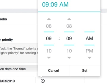 Schedule sending